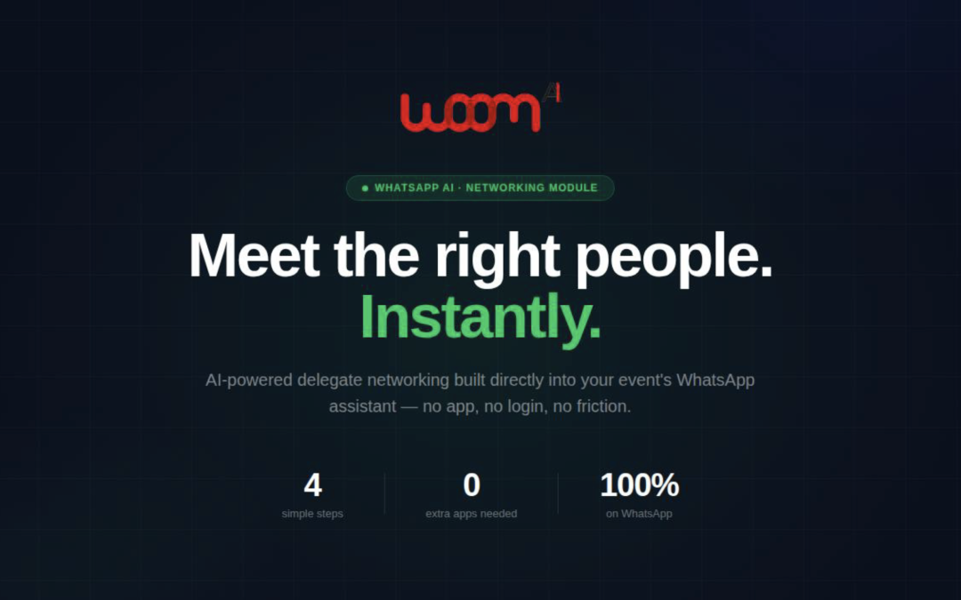A New Version of WoomAI AI Powered Networking on WhatsApp for B2B Events