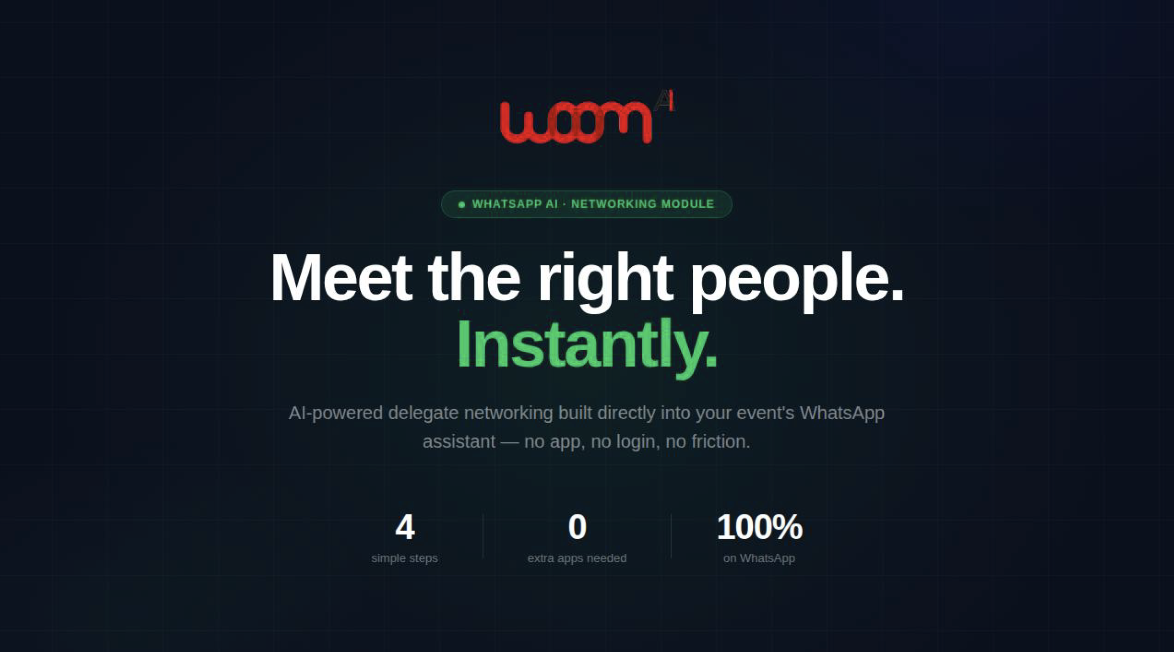 A New Version of WoomAI AI Powered Networking on WhatsApp for B2B Events